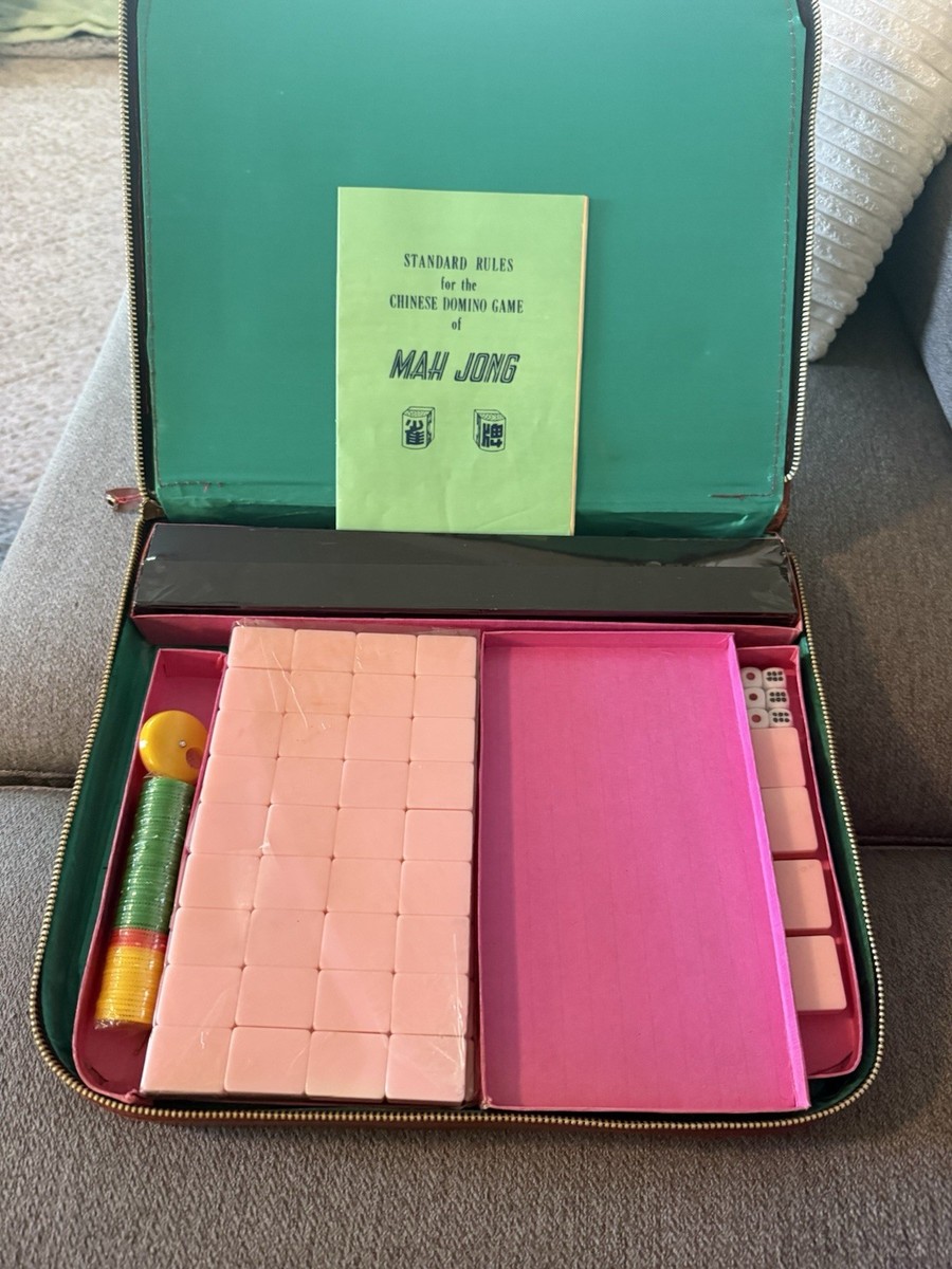Pink Triple Layer Vintage Mahjong Set | eBay