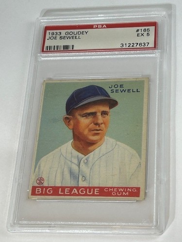 Joe Sewell #165 card