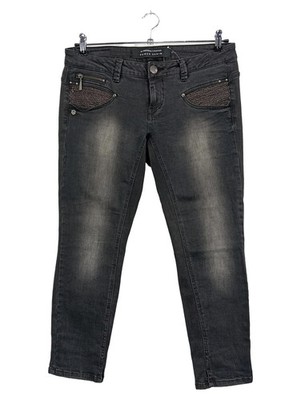 FREEMAN T. PORTER Damen Jeans Regular Fit Gr. 38 Schwarz Casual POWER DENIM