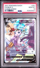 2021 POKEMON SWORD & SHIELD FUSION STRIKE #251 FULL ART/MEW V PSA 10