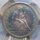 1853 "P" Seated Liberty Quarter *ARROWS & RAYS* 25c PCGS XF Details #726 ECC&C