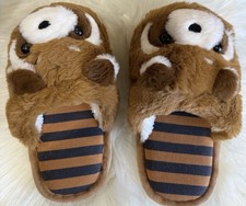 Women s Plush Stuffed Animal slippers Warm and Soft Indoor Slippers Size US 8