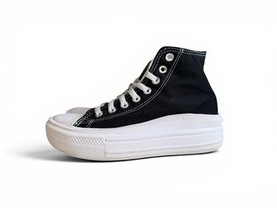 Converse Move Platform High Top Sneakers Women s Size 7 Black White Chuck Taylor