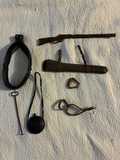 Vintage Marx BOTW Brown Black Cowboy Accessories Lot Bed Roll Rifle Canteen