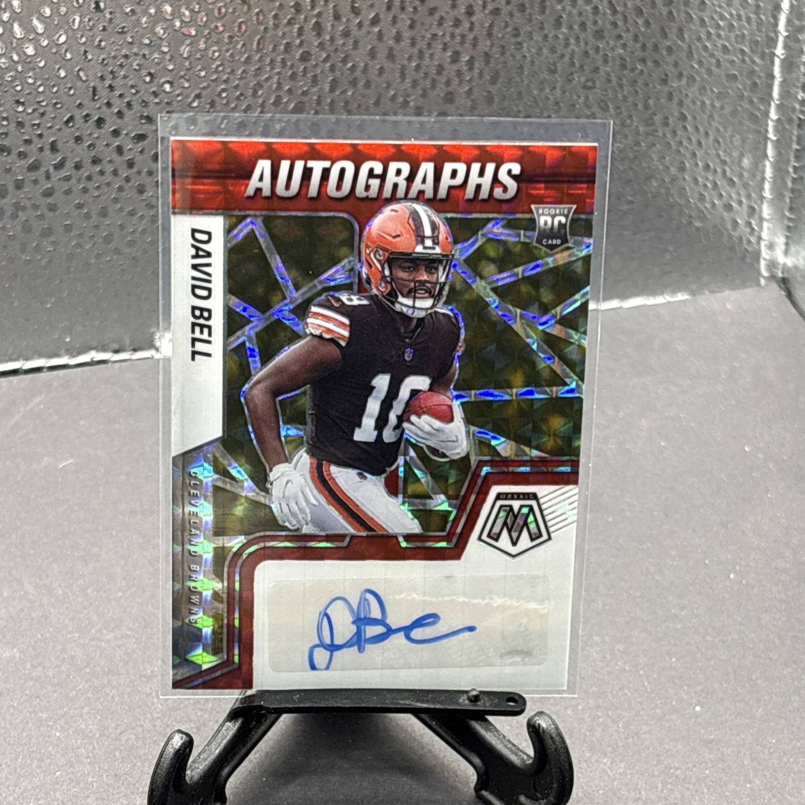 David Bell Panini Mosaic Rookie Autograph Mosaic #RAMDB Red Mosaic