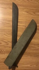 Ontario Knife Co US Army 1943 WWII 18” Fixed Blade Machete 1986 Reissue w Sheath