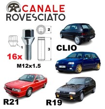 kit 16 bulloni Renault Clio williams 16v ruota per cerchi in lega ferro M12x1,5