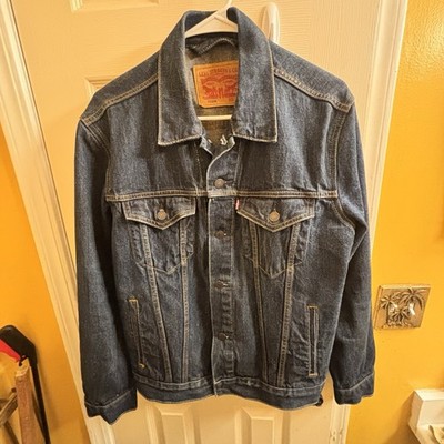 Levi's Men s Trucker Jacket, Medium, Dark Blue Denim Rinse, 72334-0134