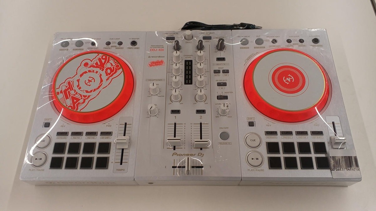 Pioneer DJ DDJ-400-HA DJ Controller - White/Orange for sale online