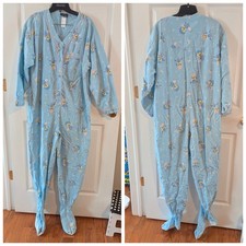 Vintage Looney Tunes Y2K 2001 Sleepy Tweety Bird Women's Footed Pajamas PJ Large