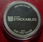 APMEX Stackables Round 1 Troy oz.999 Fine Silver in Capsule