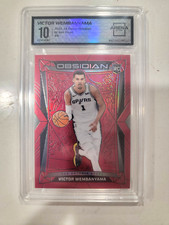 Victor Wembanyama 2023-24 Panini Obsidian #9 Electric Etch Red Flood SP Arena 10