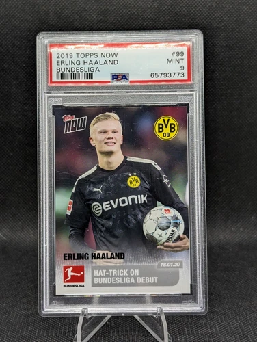 2019 Topps Now Bundesliga #99 Erling Haaland Rookie PSA 9 SP RC