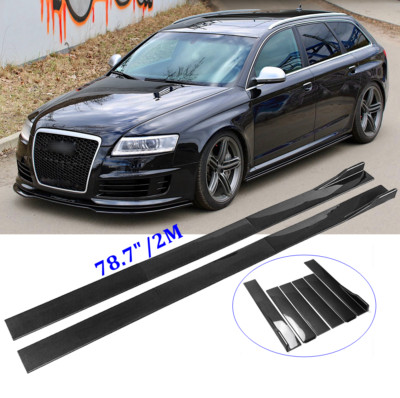78.7''/2m Seitenschweller Schweller Sideskirts Carbon für Audi A6 4F S6 RS6