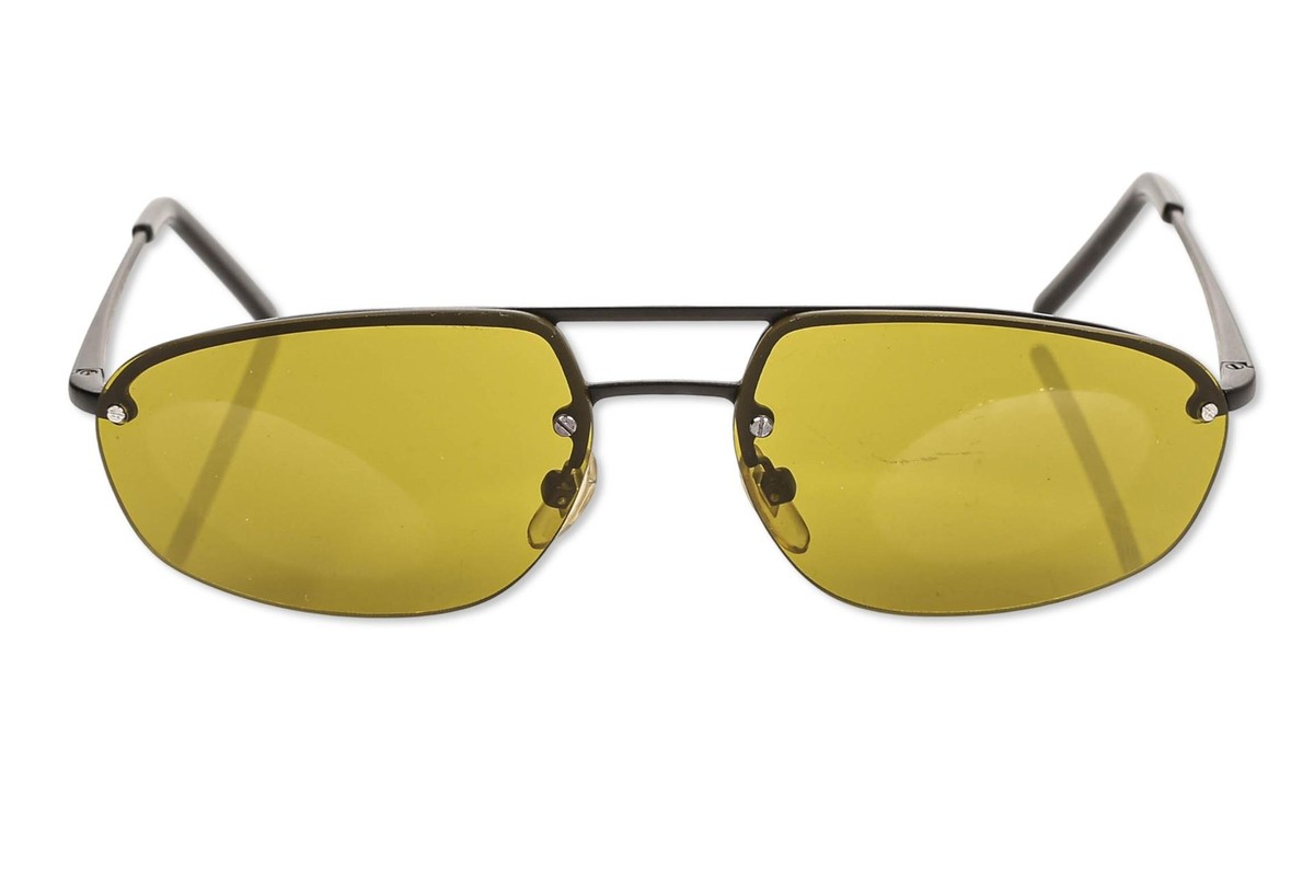 Yves Saint Laurent Unisex Oval Black Frame Yellow Lens 2315/S