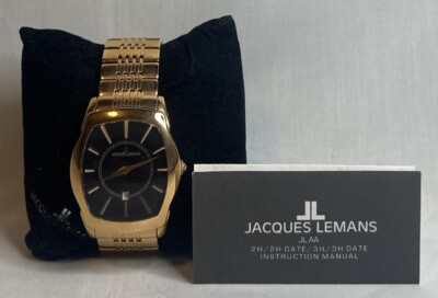 JACQUES LEMANS 1-1356G Rose Gold Date Watch