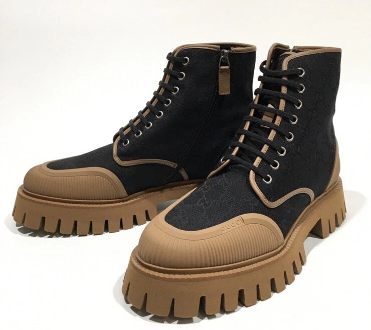 Bottes cheville Gucci GG Supreme monogramme en toile neuves 100 % authentiques G 8 États Unis 8,5