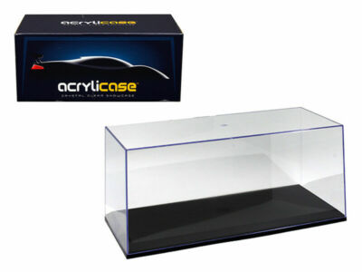 ACRYLICASE CLEAR DISPLAY SHOW CASE FOR 1/24 DIECAST MODEL CAR BLACK BASE MJ10004
