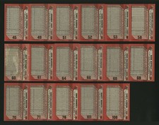 1989 BOWMAN PREMIER BASEBALL BLANK BACK ERROR CARDS (17) 
