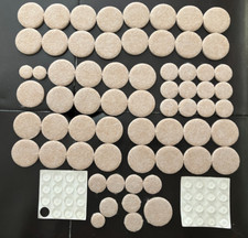 Mixed 100 Felt Furniture Pads Self Stick Adhesive 1.5", 1", 0.75" 1.5" Diameter