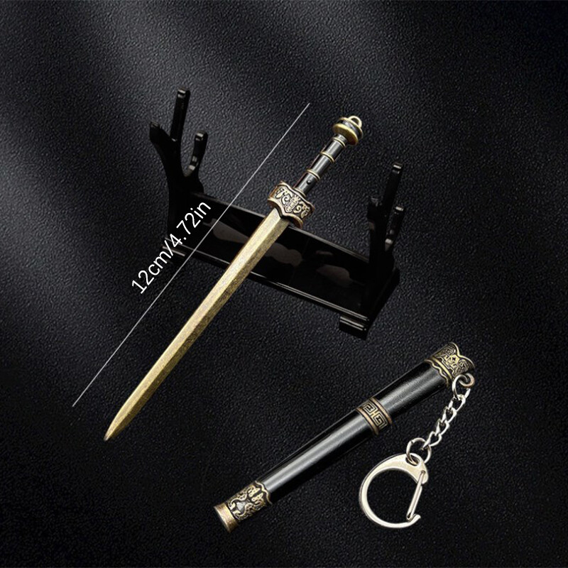 Mini Sword Sheath Ancient Sword Zinc Alloy Sword Weapon Model Keychain