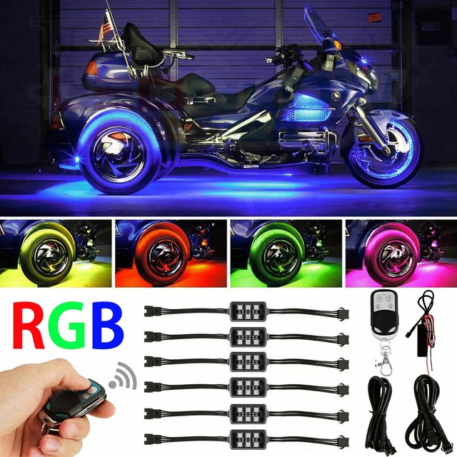 RGB Multi Color 36LED Neon Motorcycle Engine Wheel UnderGlow Accent