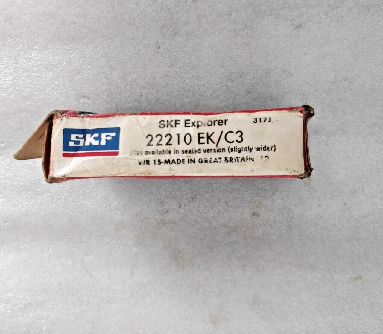 SKF Explorer 22210 EK/C3 Tapered Bore Spherical Roller Bearing Box Pack