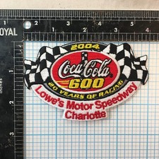 VINTAGE NASCAR COCA-COLA 600 LOWE'S CHARLOTTE MOTOR SPEEDWAY 4" IRON ON PATCH