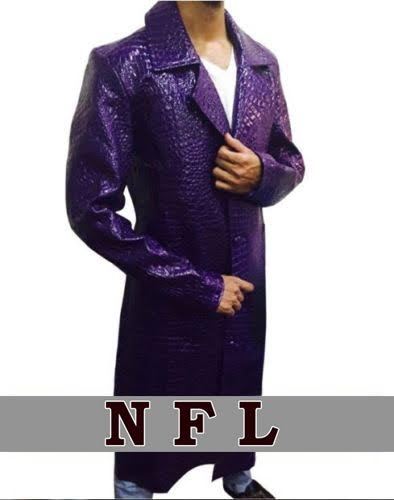 Suicide Squad Joker Jared Leto Purple Long Leather Coat - FL415 | eBay