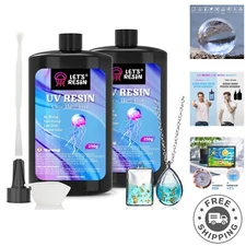 Scratch-Resistant Crystal Clear UV Resin - Perfect for Jewelry & Decorations