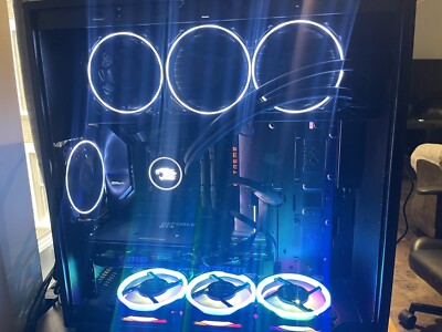 Desktop Computer-Curved Monitor-Keyboard&Mouse-Blue Yeti Microphone-LOGI HD1080p