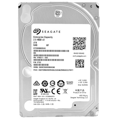 Festplatte Seagate ST2000NX0343 2Tb 7200Rpm 128Mb Cache Sas III 2.5'' Zoll
