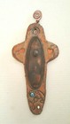 NATURE'S WISDOM WALL CRUCIFIX Stone & Metal Key Jesus Christ Christian Unique — photo 1