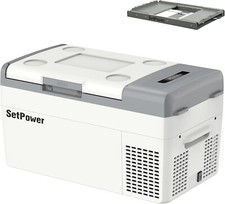 Setpower MC20 Portable Car Refrigerator 12V/24V DC With Slide for Truck RV SUV