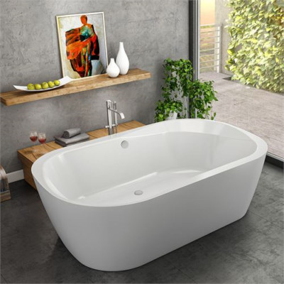 Freistehende Ovalbadewanne Kupa O Größe 190cm von Schröder Wannentechnik