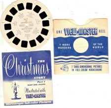 THE CHRISTMAS STORY - VIEW MASTER SET XM1, XM2, XM3 - 1948 - SET OF 3 W/ Books
