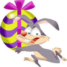 30 Custom Easter Delivery Bunny Personalized Address Labels