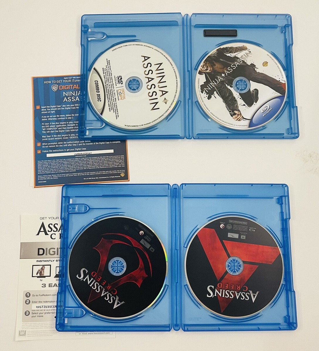 Assassin's Creed, Ninja Assassin (Blu-ray) Lot 2-Movie Collection