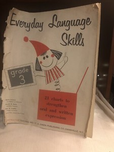 Vintage 1962 Educational Charts-Everyday Language Skills F.A. Owen Publishing
