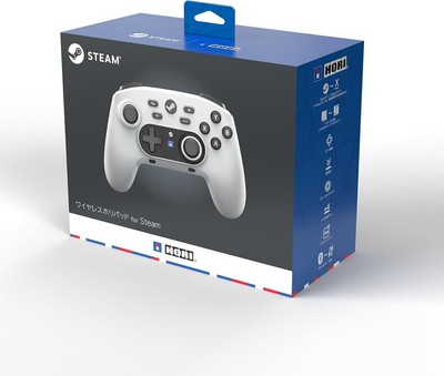 Wireless Hori pad Controller for Steam Shiny White HPC-066 From JAPAN #MC499