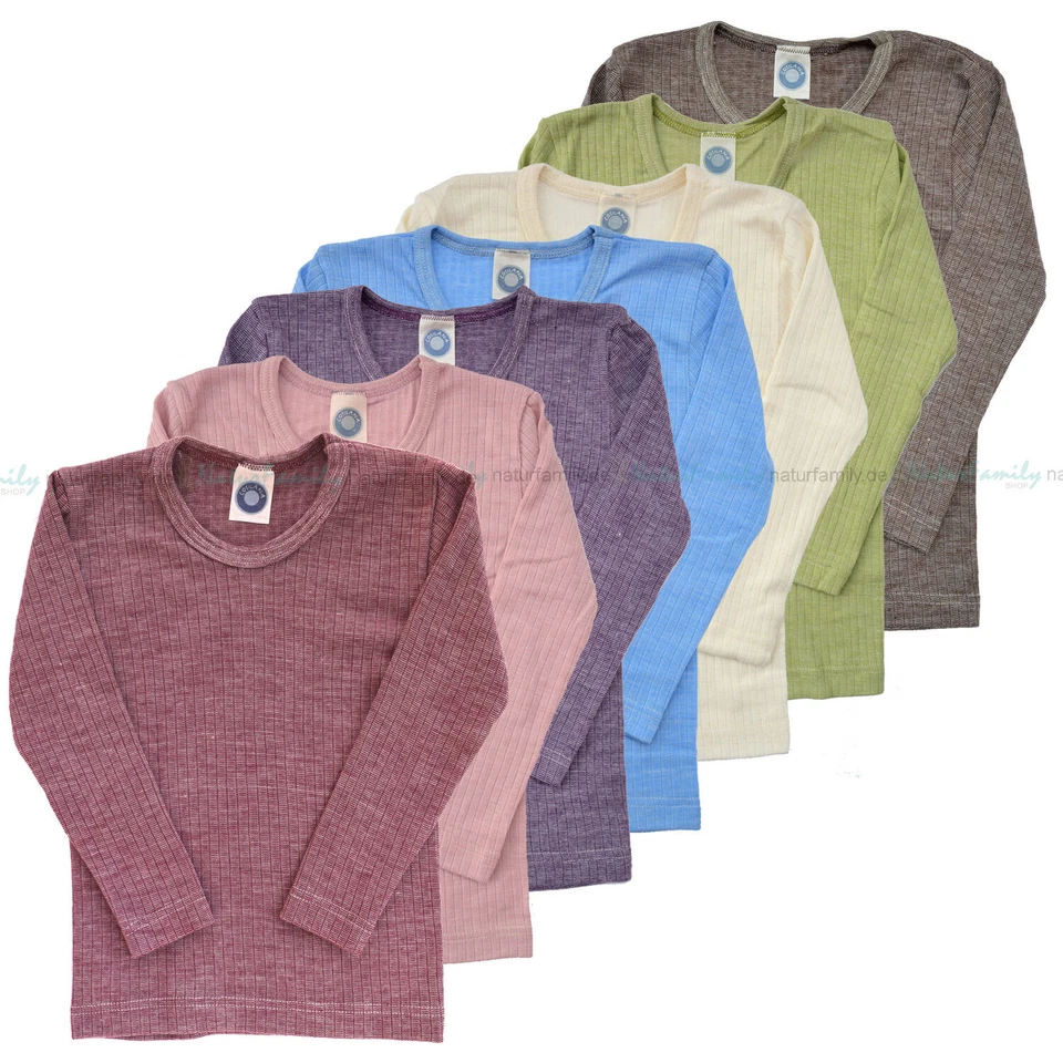 Cosilana Kinder Unterhemd langarm Wolle Seide Baumwolle kbA kbT öko bio Shirt