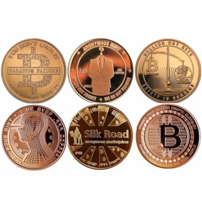 1 oz Cryptocurrency  .999 Copper BU Challenge Coin ~ Bitcoin, Ethereum, Litecoin