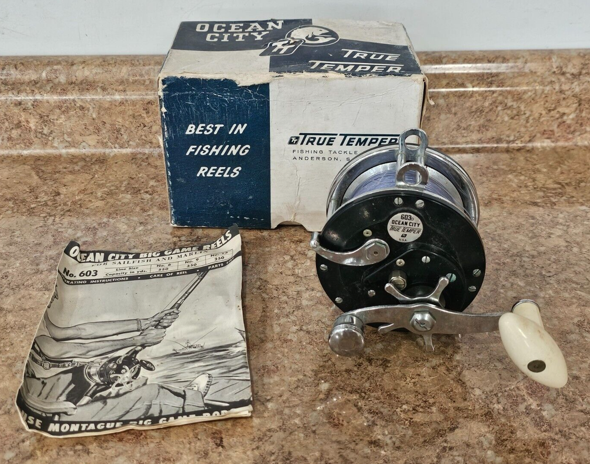 True Temper Ocean City 603 Game Fishing Reel w/ Manual & Box Pre