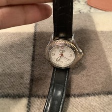 Ladies Wenger Swiss Military Silver Tone White Dial Analog Watch 79095