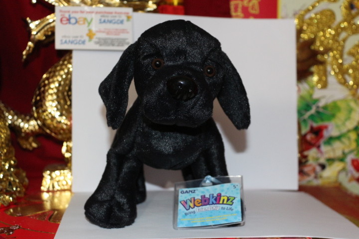 WEBKINZ BLACK LABRADOR-COMES WITH UNUSED/SEALED CODE/TAG-NICE GIFT