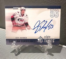 2010-11 SP Authentic JEFF SKINNER Auto On Card Sign Of The Times🔥Canes Oilers