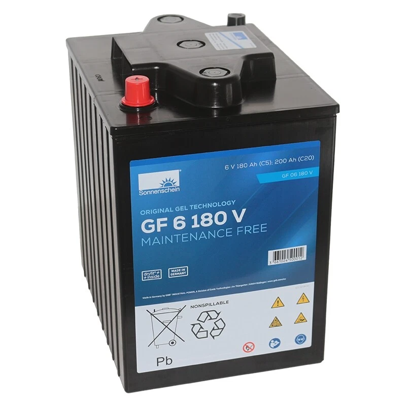 SONNENSCHEIN Sunshine GF 6 180 V Gel 6V 180Ah Batteria Trazione Batteria Anticiclo