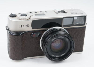 Rare@ Konica Hexar Film Camera + 35mm f/2 Lens Rhodium Edition