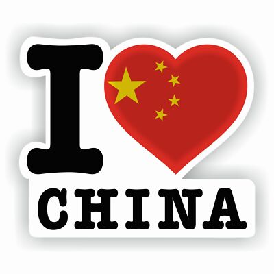 Aufkleber LOVE CHINA Sticker für Auto diverse Größen FanShirts4u