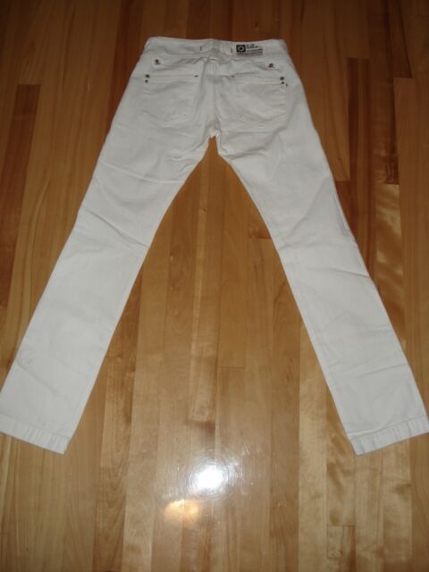 GSUS INDUSTRIES Denim JEANS White 5-Pocket TAPERED LEG Cotton LOW RISE 27 | eBay